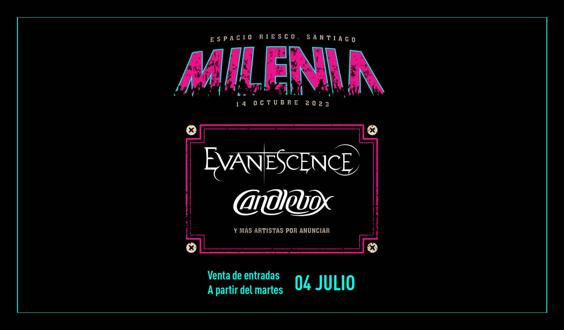 Conciertos: Viene Evanescence junto a Cadlebox a Chile.