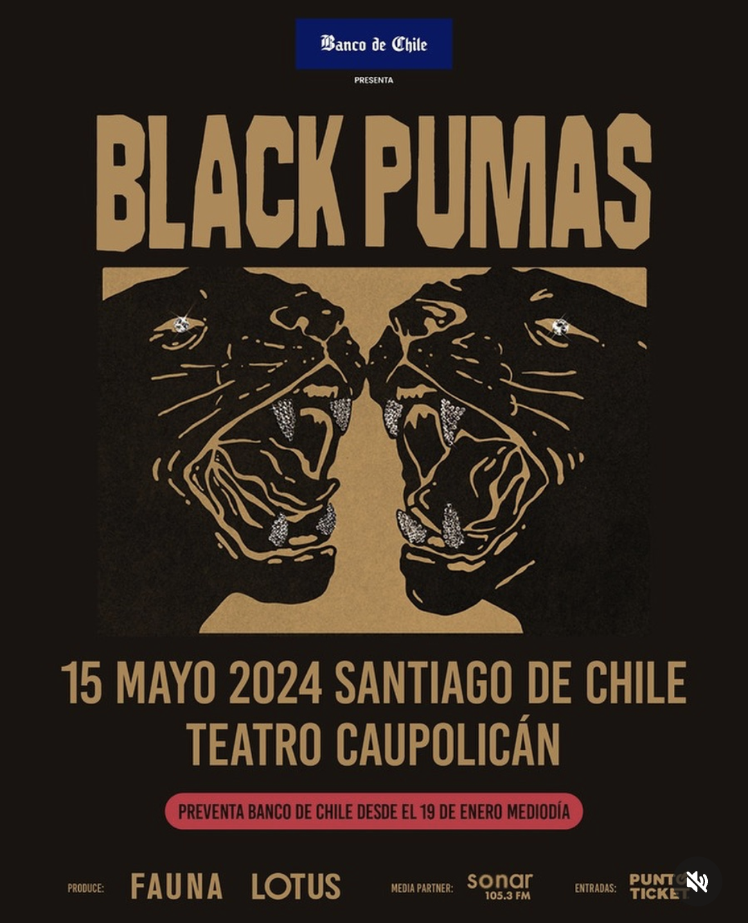 Conciertos: Black Pumas en Teatro Caupolicán