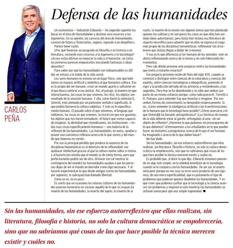 Columna de Carlos Peña en el mercurio. Texto completo en el link de la publicación.